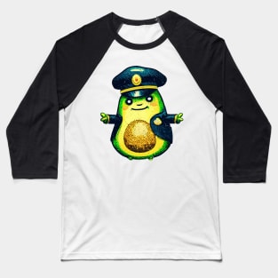 Retro avocado policeman Baseball T-Shirt